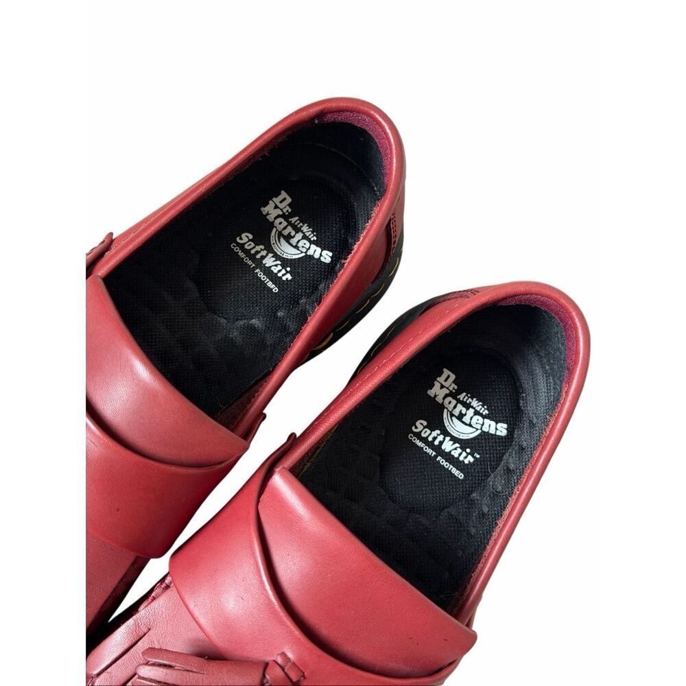 Dr Martens Loafers Unisex Adults Edison Temperley Cherry Red Men’s 9 Women’s 10 - Picture 5 of 10